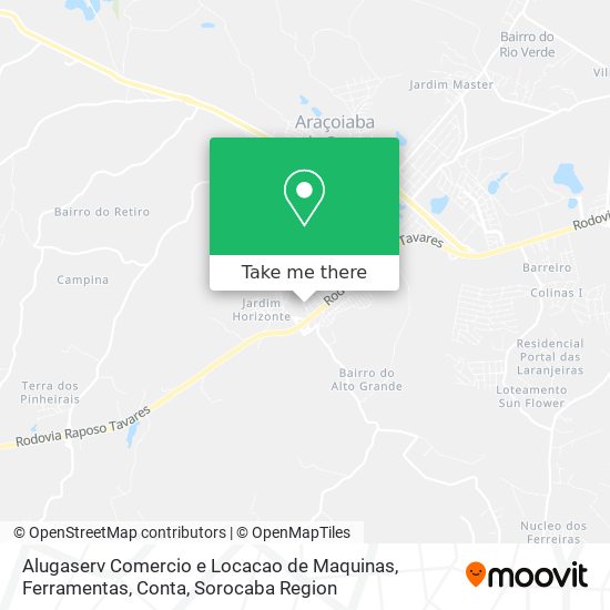Alugaserv Comercio e Locacao de Maquinas, Ferramentas, Conta map