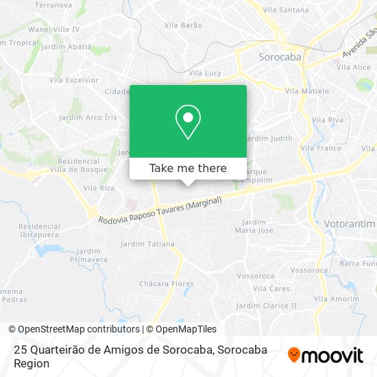 25 Quarteirão de Amigos de Sorocaba map