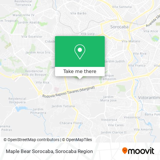 Maple Bear Sorocaba map