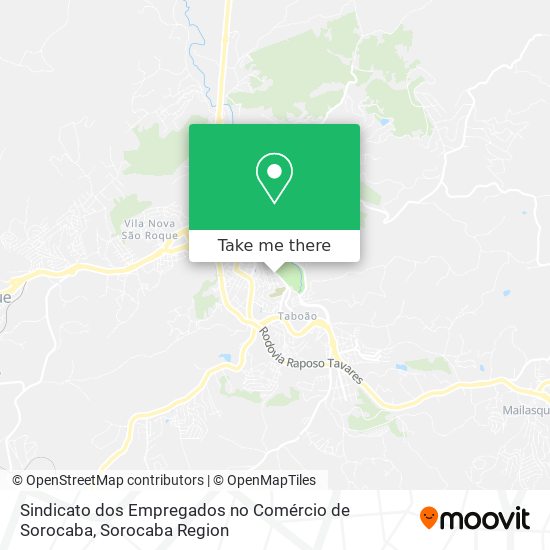 Sindicato dos Empregados no Comércio de Sorocaba map