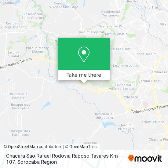 Chacara Sao Rafael Rodovia Raposo Tavares Km 107 map