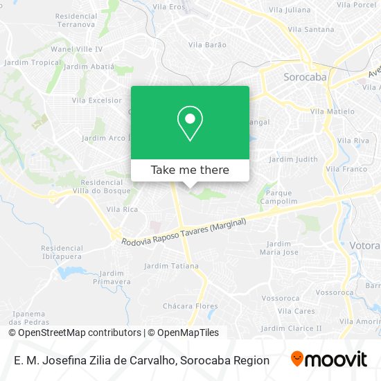 Mapa E. M. Josefina Zilia de Carvalho