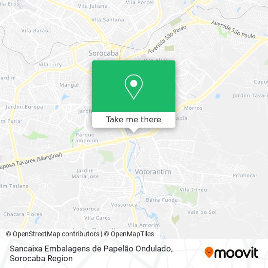 Sancaixa Embalagens de Papelão Ondulado map