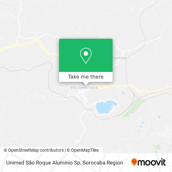 Unimed São Roque Alumínio Sp map