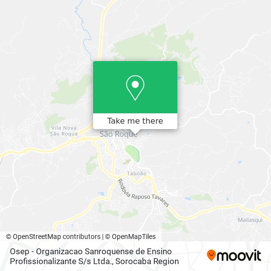 Mapa Osep - Organizacao Sanroquense de Ensino Profissionalizante S / s Ltda.