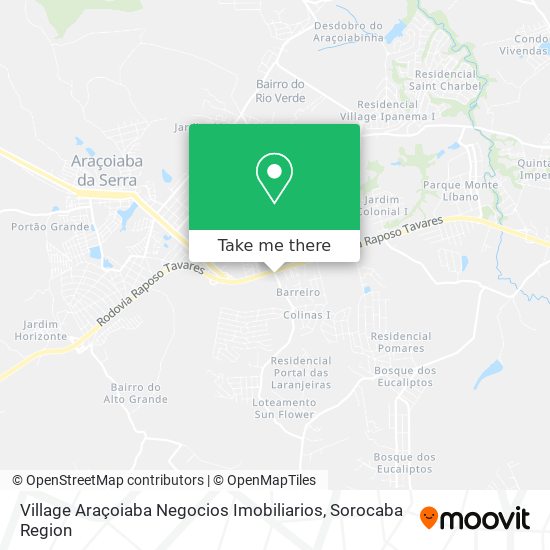 Village Araçoiaba Negocios Imobiliarios map