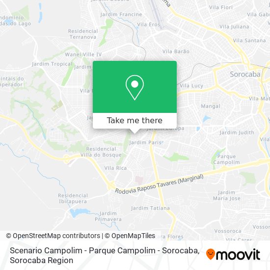 Scenario Campolim - Parque Campolim - Sorocaba map