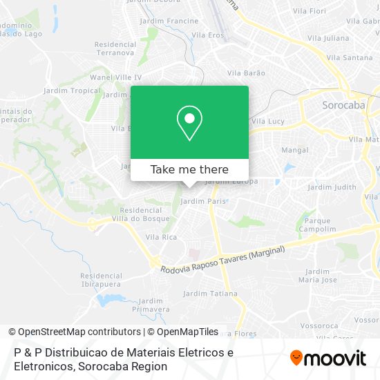 P & P Distribuicao de Materiais Eletricos e Eletronicos map
