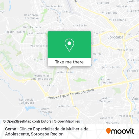 Cema - Clinica Especializada da Mulher e da Adolescente map