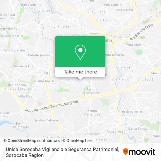 Unica Sorocaba Vigilancia e Seguranca Patrimonial map