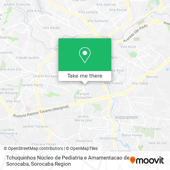 Tchuquinhos Núcleo de Pediatria e Amamentacao de Sorocaba map
