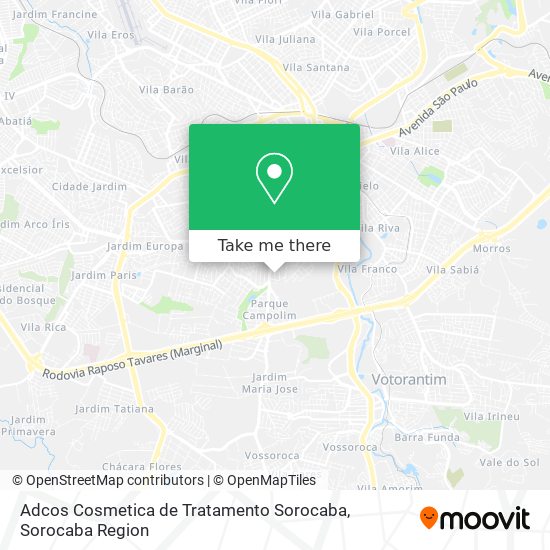 Mapa Adcos Cosmetica de Tratamento Sorocaba