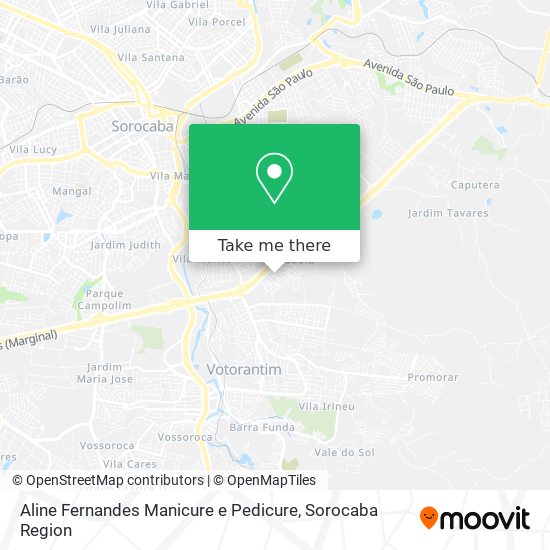 Mapa Aline Fernandes Manicure e Pedicure