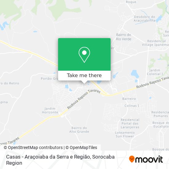 Mapa Casas - Araçoiaba da Serra e Região