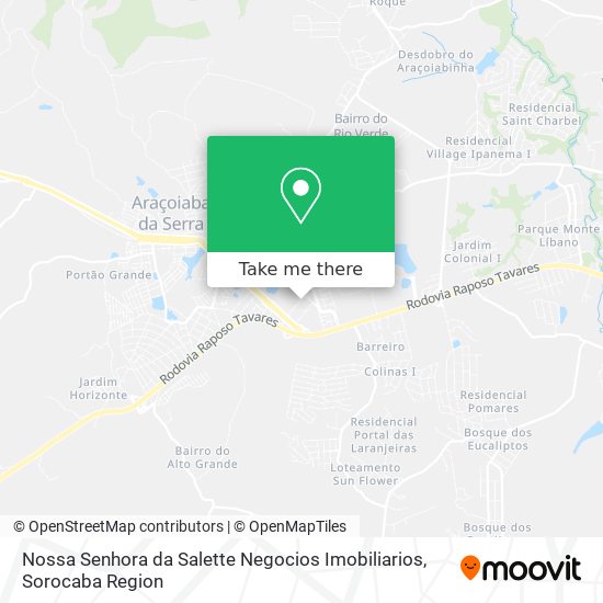 Nossa Senhora da Salette Negocios Imobiliarios map