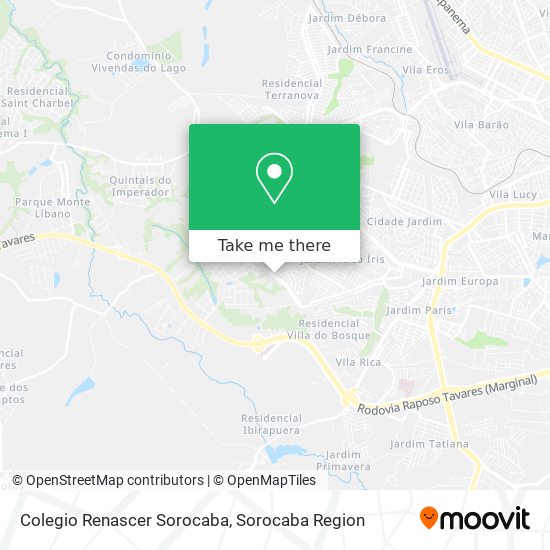 Mapa Colegio Renascer Sorocaba