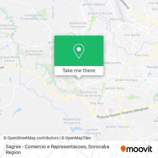 Sagres - Comercio e Representacoes map