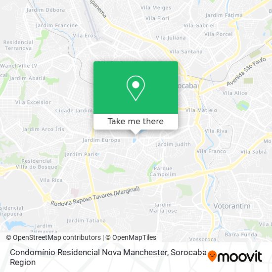 Mapa Condomínio Residencial Nova Manchester