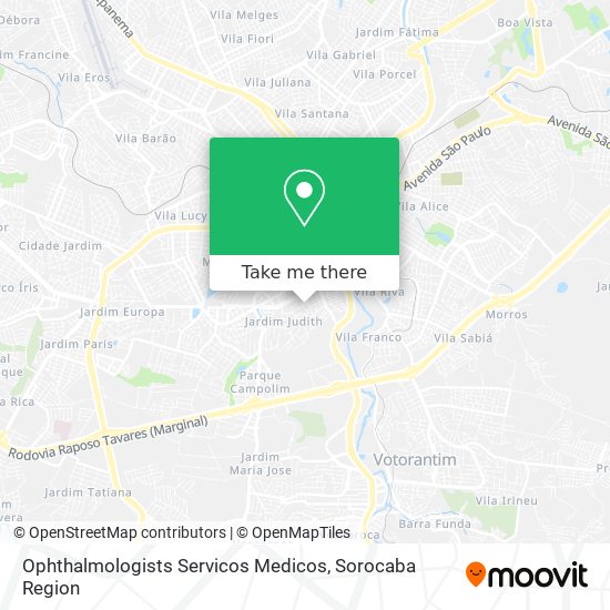Mapa Ophthalmologists Servicos Medicos