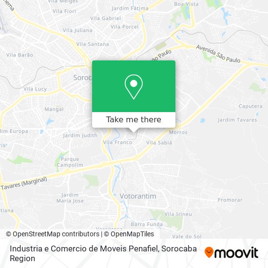 Industria e Comercio de Moveis Penafiel map