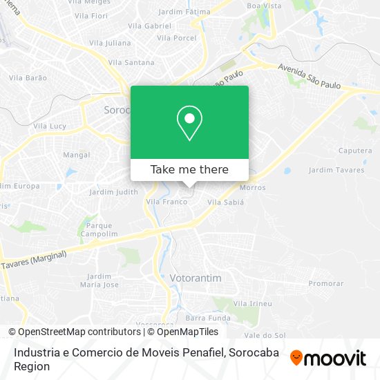 Mapa Industria e Comercio de Moveis Penafiel