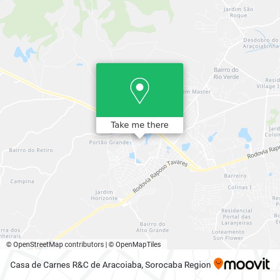 Casa de Carnes R&C de Aracoiaba map