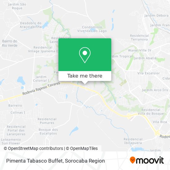 Pimenta Tabasco Buffet map