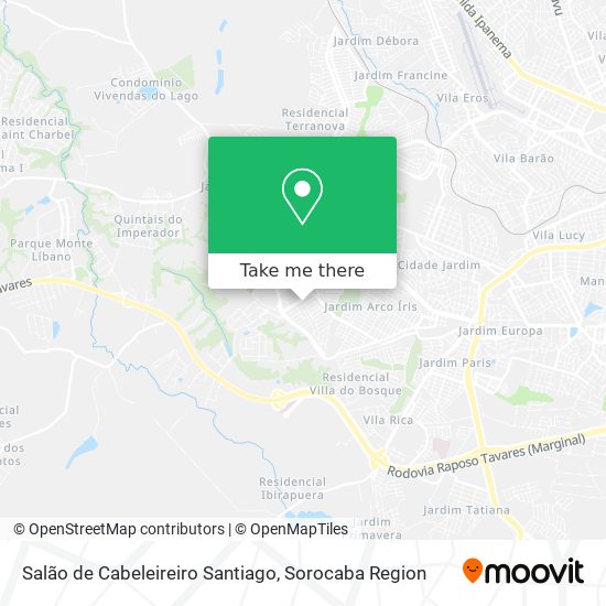 Mapa Salão de Cabeleireiro Santiago