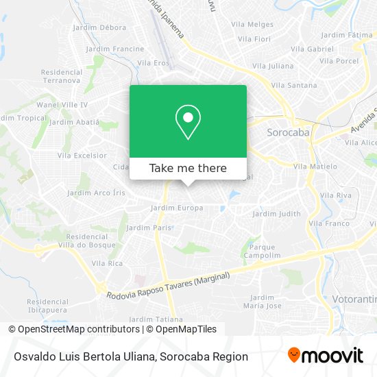 Osvaldo Luis Bertola Uliana map