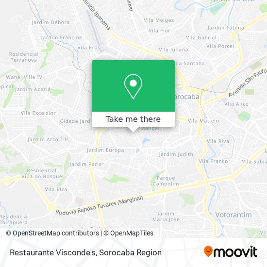 Mapa Restaurante Visconde's