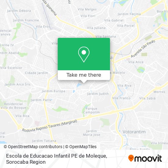 Escola de Educacao Infantil PE de Moleque map