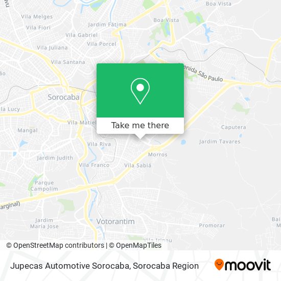 Mapa Jupecas Automotive Sorocaba
