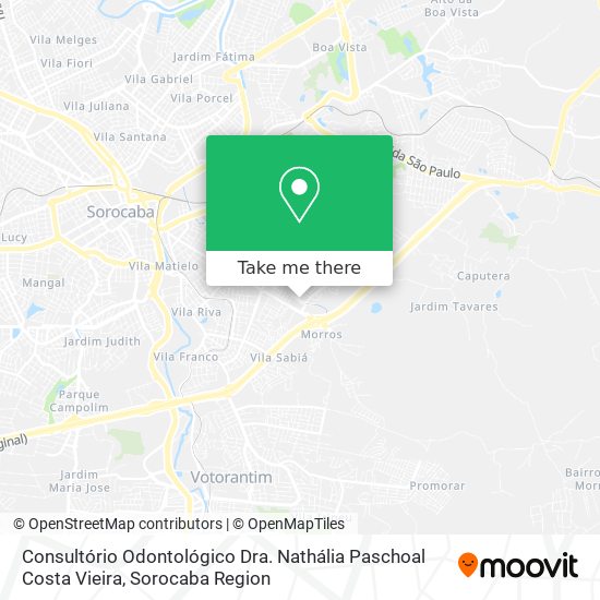 Mapa Consultório Odontológico Dra. Nathália Paschoal Costa Vieira