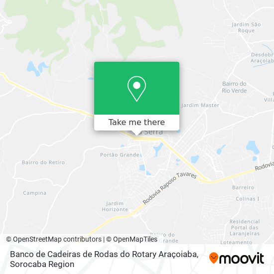 Banco de Cadeiras de Rodas do Rotary Araçoiaba map