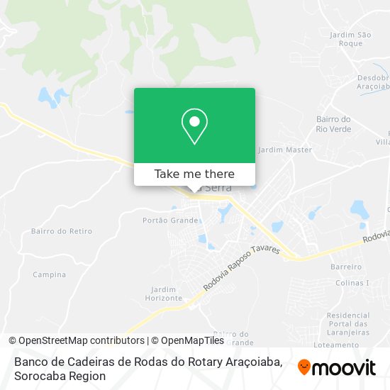 Mapa Banco de Cadeiras de Rodas do Rotary Araçoiaba