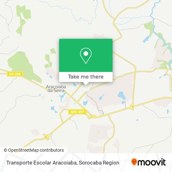 Transporte Escolar Aracoiaba map