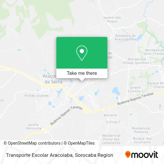 Transporte Escolar Aracoiaba map