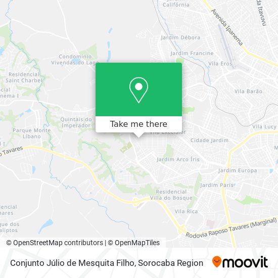 Conjunto Júlio de Mesquita Filho map