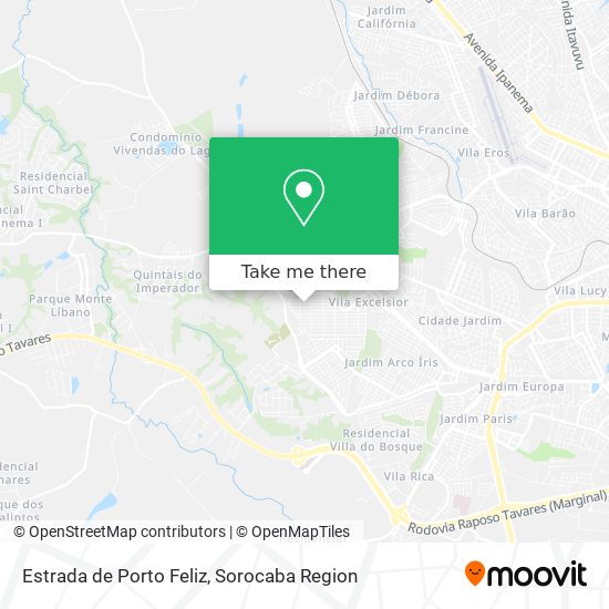Estrada de Porto Feliz map