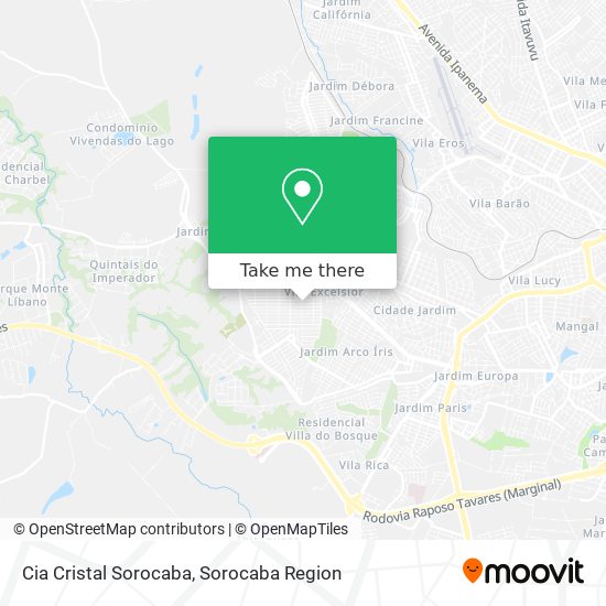 Cia Cristal Sorocaba map