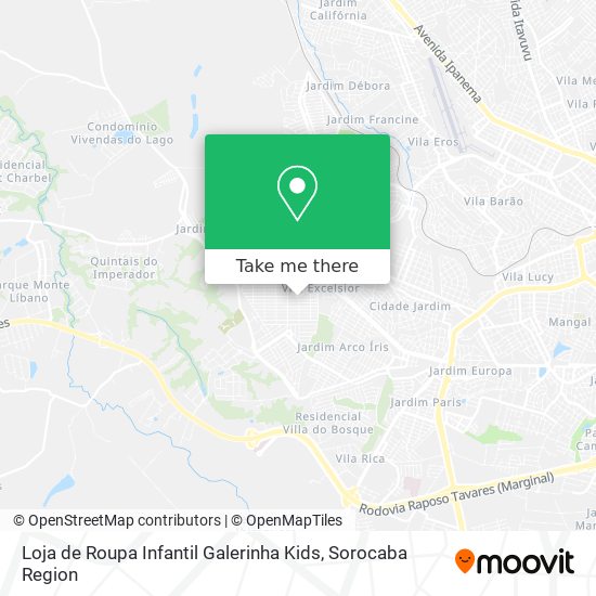 Loja de Roupa Infantil Galerinha Kids map