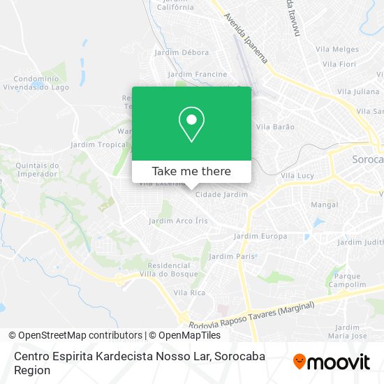 Mapa Centro Espirita Kardecista Nosso Lar