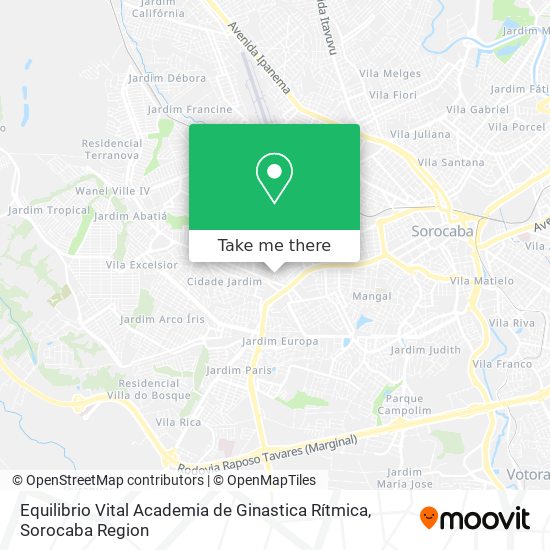 Mapa Equilibrio Vital Academia de Ginastica Rítmica