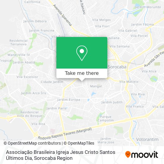 Associação Brasileira Igreja Jesus Cristo Santos Últimos Dia map