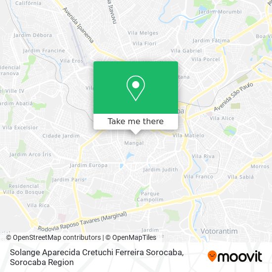 Solange Aparecida Cretuchi Ferreira Sorocaba map