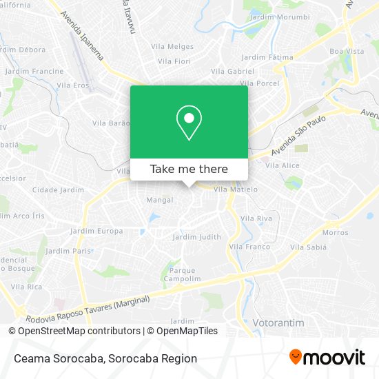 Ceama Sorocaba map