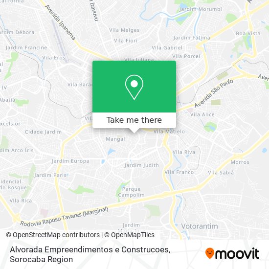 Alvorada Empreendimentos e Construcoes map