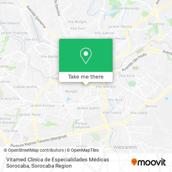Vitamed Clínica de Especialidades Médicas Sorocaba map