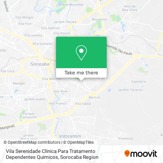 Vila Serenidade Clínica Para Tratamento Dependentes Químicos map