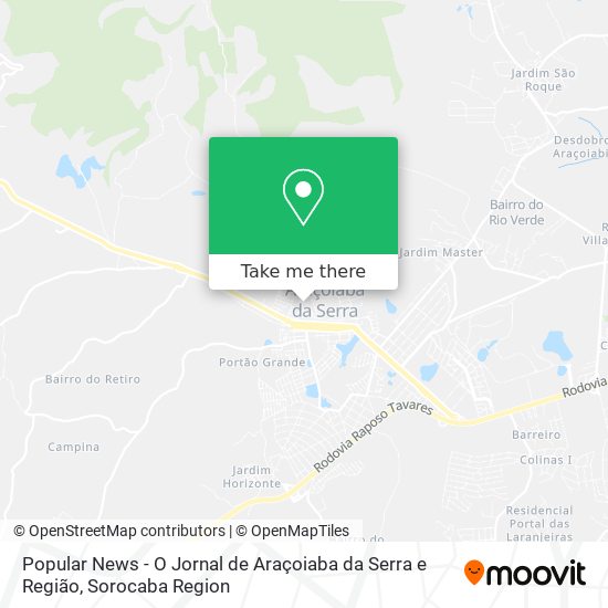 Mapa Popular News - O Jornal de Araçoiaba da Serra e Região